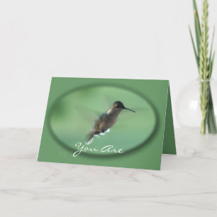 hummingbird in flight gr- customize any occasion card