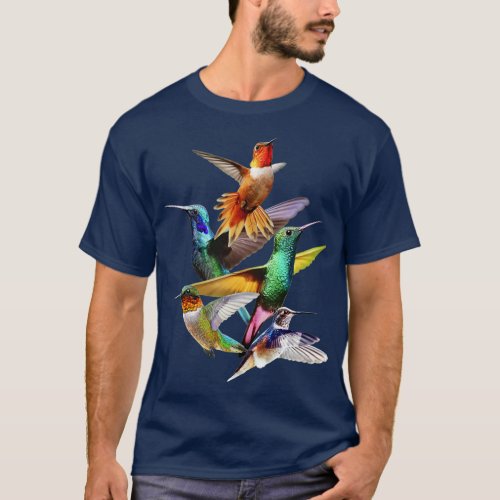 Hummingbird in Flight Hummingbird Gift I Love Humm T_Shirt