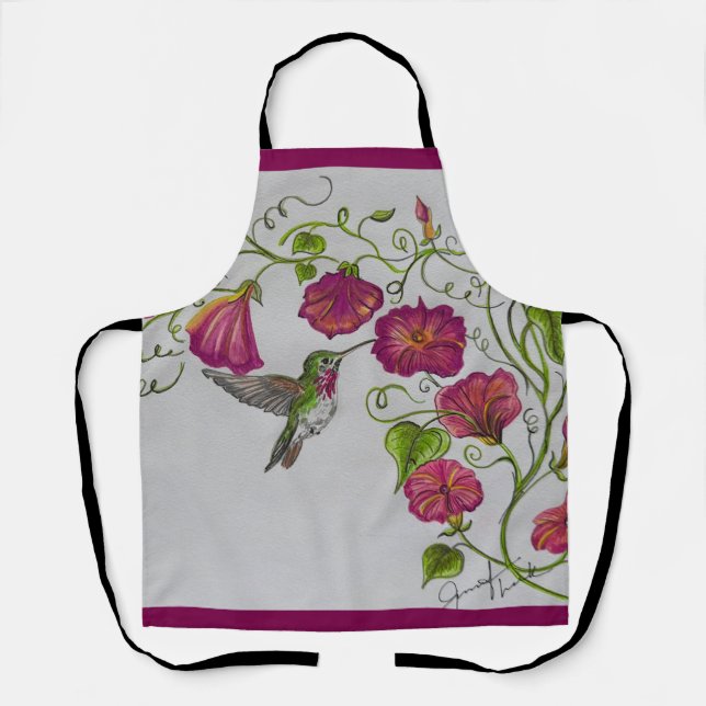 Hummingbird in Pink Apron (Front)