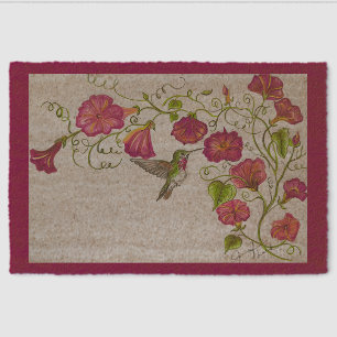 Hummingbird in Pink Rug