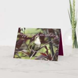 Hummingbird in Plum Tree- customize Card