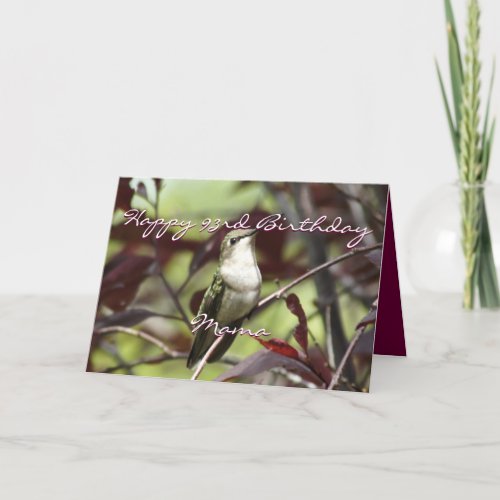 Hummingbird in Plum Tree_ customize Card