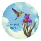 Hummingbird Iris Flower Personalized
