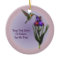 Hummingbird Iris Flower Personalized Ornament