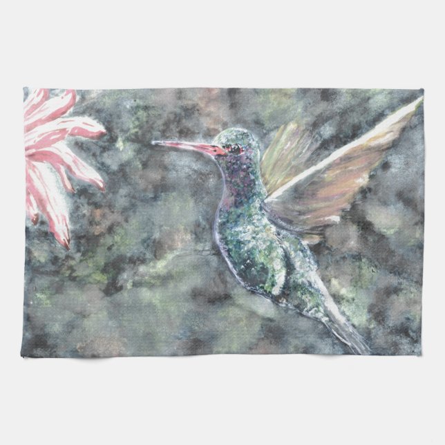 hummingbird kitchen towel (Horizontal)