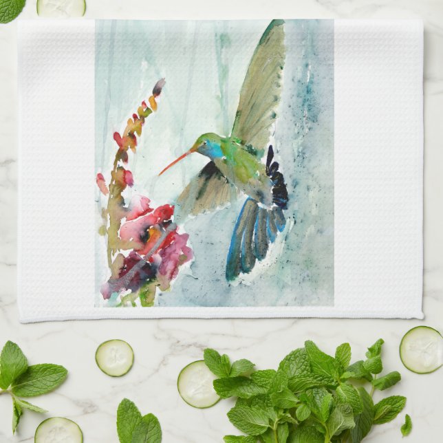 Hummingbird Kitchen Towel (Folded)