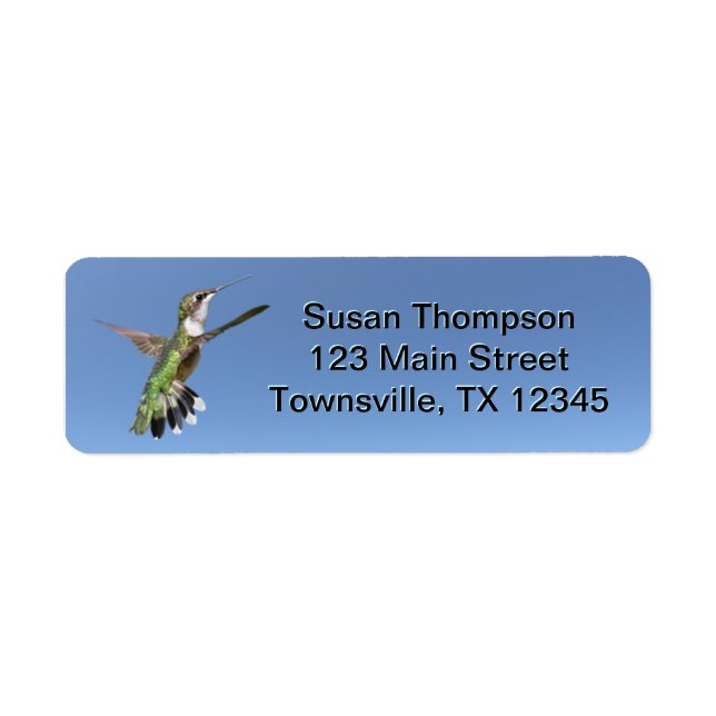 Hummingbird Label (Front)