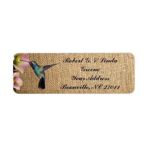 HUMMINGBIRD LABEL