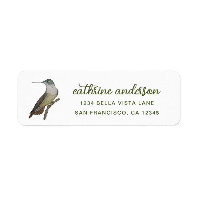 Hummingbird Label (Front)