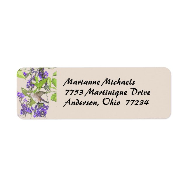 Hummingbird Label (Front)