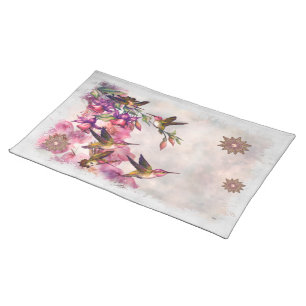 Hummingbird Lavender Jeweled DECOR Placemat