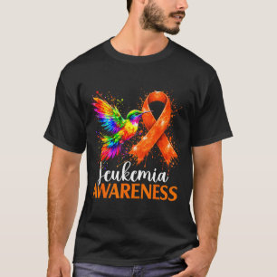 Hummingbird leukemia awareness colorful T-Shirt
