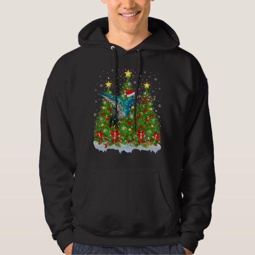 Hummingbird Lighting Xmas Tree Funny Hummingbird C Hoodie