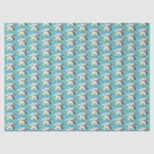 Hummingbird Lily Blue Art Nouveau Tissue Paper