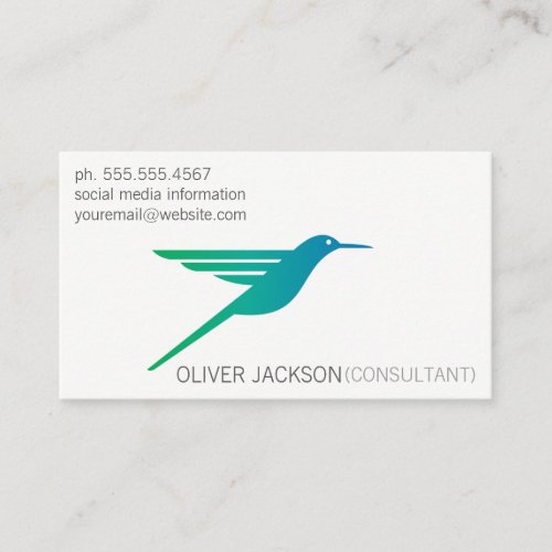 Hummingbird Logo Business Card
