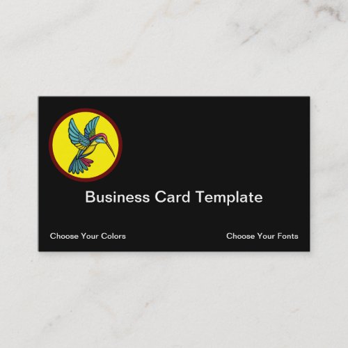 Hummingbird logo business card