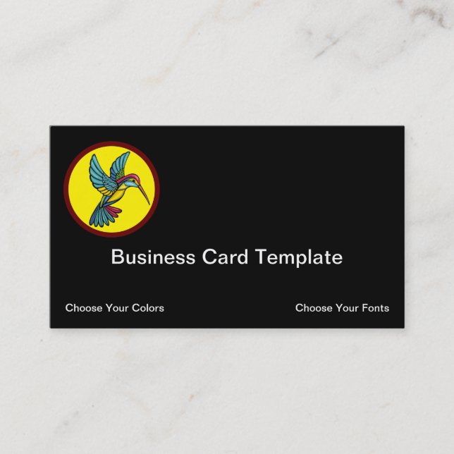 Hummingbird logo business card (Front)