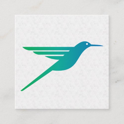 Hummingbird Logo Square Business Card