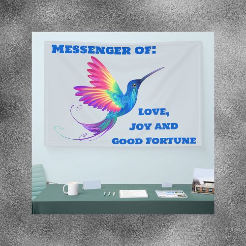 Hummingbird Love Joy  Good Fortune  Banner