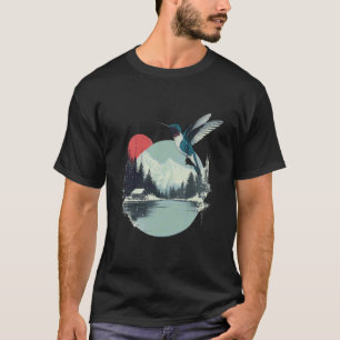 Hummingbird Lover Motif Colorful Tropical Animal A T-Shirt