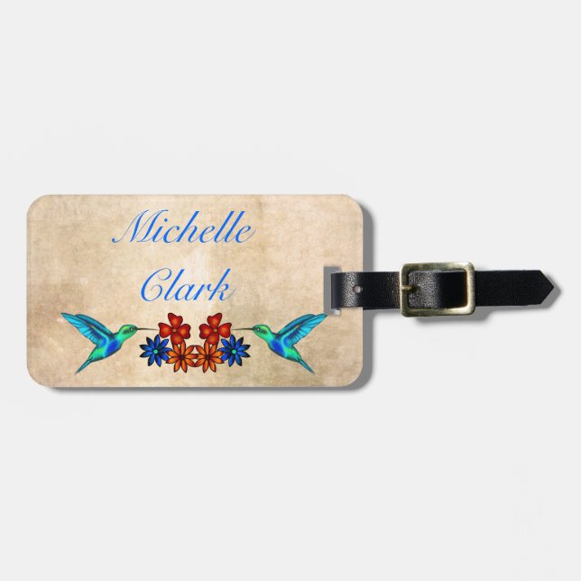 Hummingbird Luggage Tag (Front Horizontal)