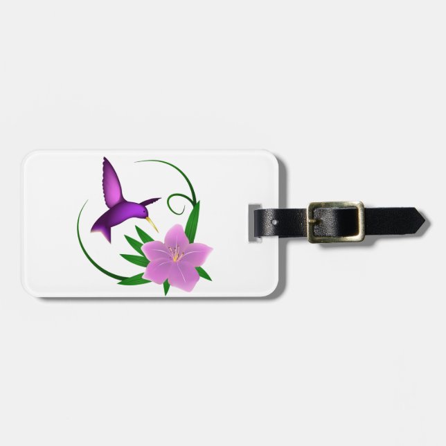 Hummingbird luggage tag (Front Horizontal)