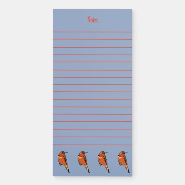 Hummingbird Magnetic Notepad (Front)