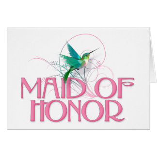Hummingbird Maid of Honor Cards