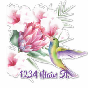 Hummingbird mailbox sticker