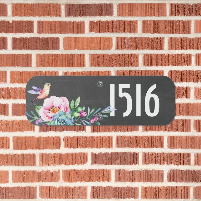 Hummingbird Make Your Own Personalized House Metal Sign (In Situ(Brick))