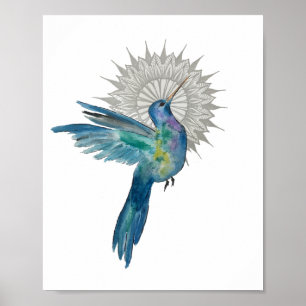Hummingbird Mandala 8x10 Print