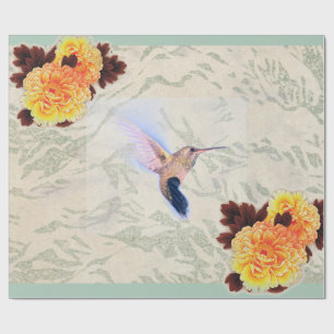 HUMMINGBIRD MARIGOLD Wrapping Paper