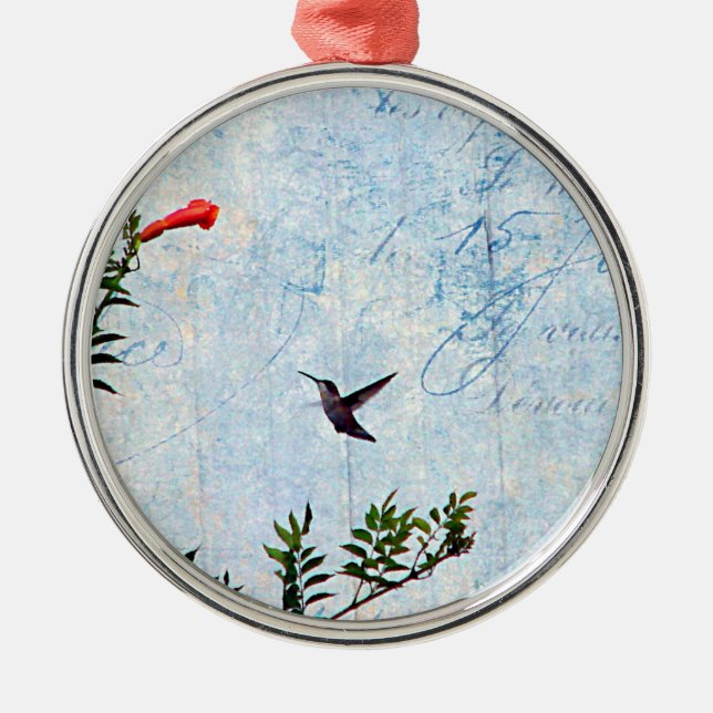 Hummingbird Metal Ornament (Front)