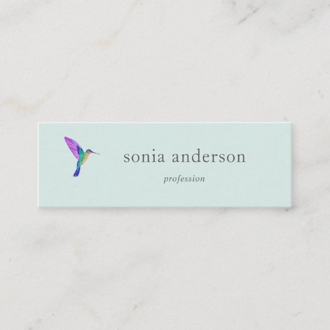 Hummingbird Mini Business Card (Front)