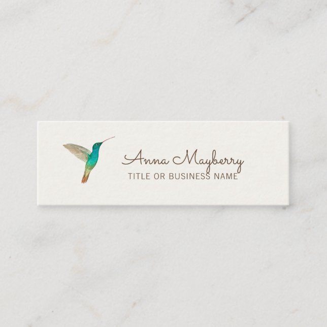 Hummingbird Mini Business Card (Front)