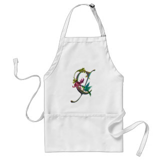 Hummingbird Monogram C Adult Apron