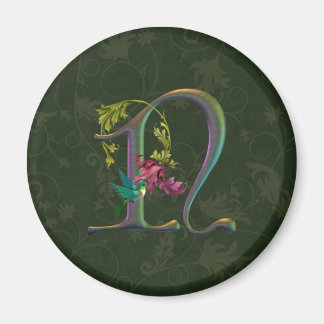Hummingbird Monogram N Magnet