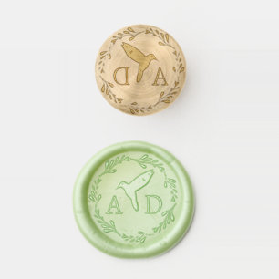 Hummingbird Monogram Solid Brass Wax Stamper