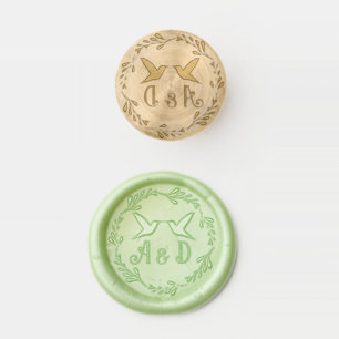 Hummingbird Monogram Solid Brass Wax Stamper