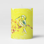 Hummingbird Monoprint Candle