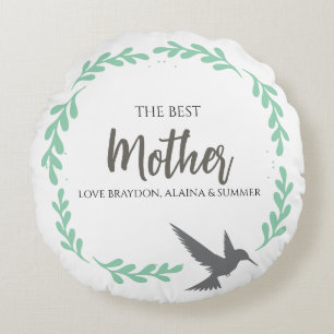 Hummingbird Mother Mom Mothers Day Gift Round Round Pillow