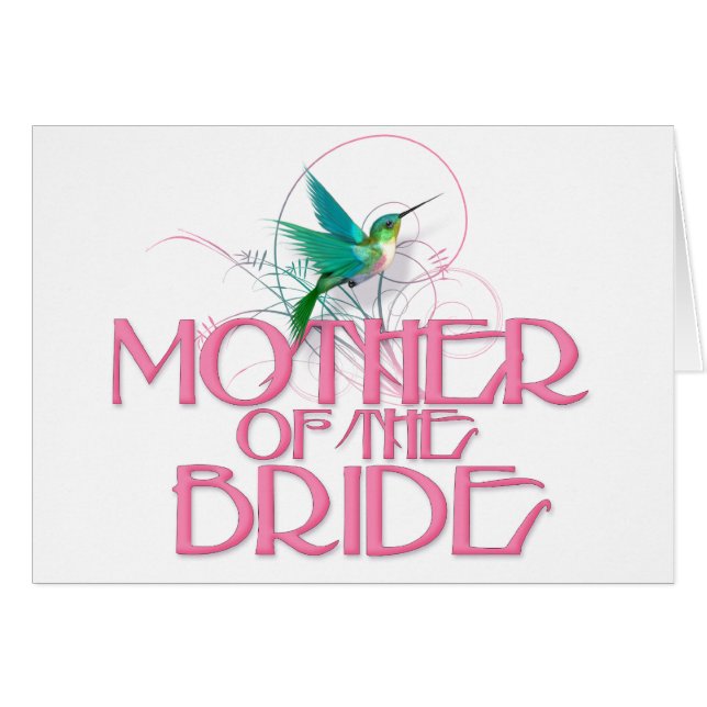 Hummingbird Mother of the Bride Cards (Front Horizontal)