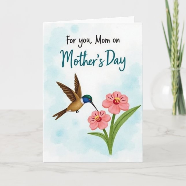 Hummingbird Mothers Day Art Card (Front)