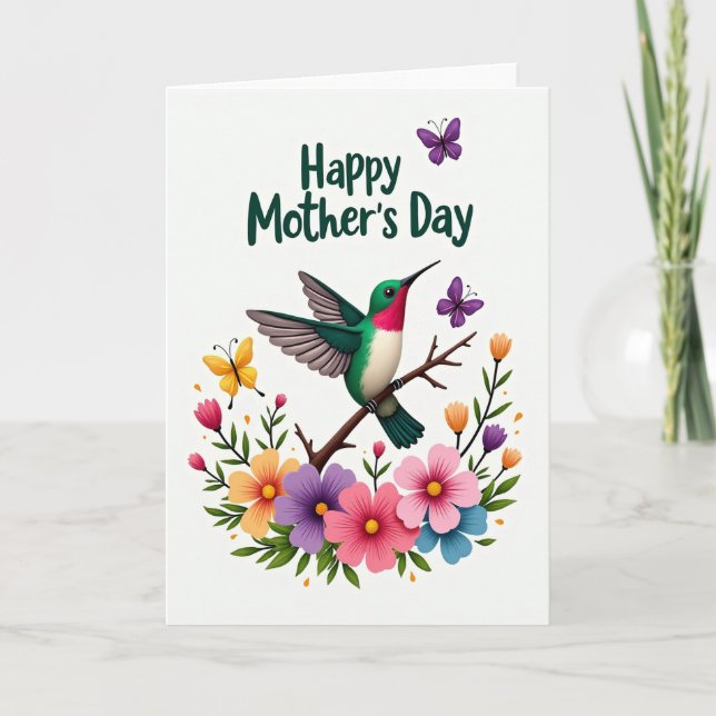 Hummingbird Mothers Day Card (Front)
