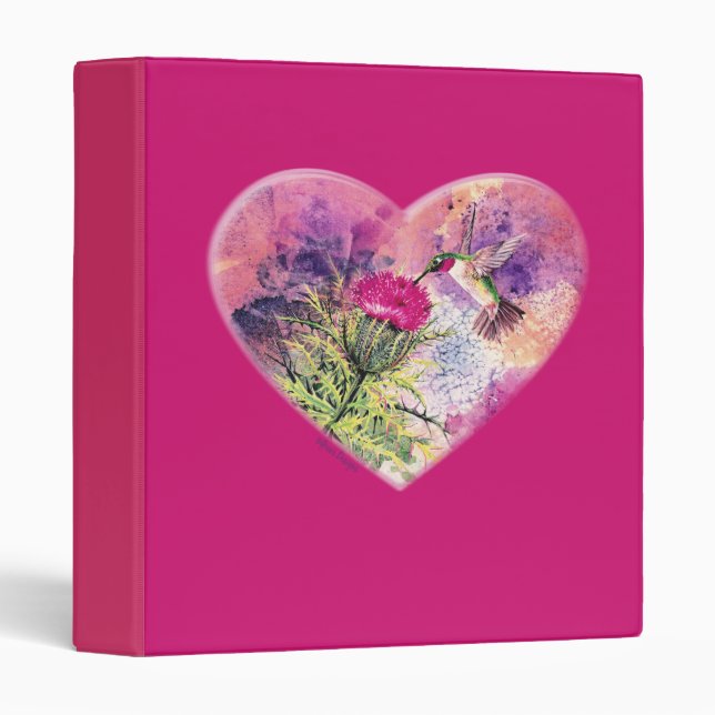 Hummingbird n Thistle Art Binder Photo Album (Front/Spine)