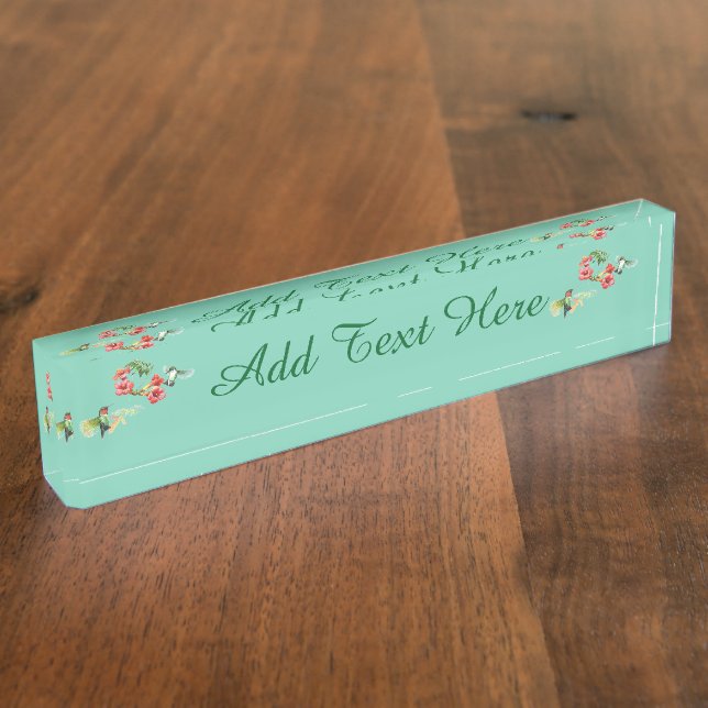 Hummingbird Name Plate (Side)