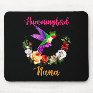 Hummingbird nana floral bird bow tie lover mother' mouse pad