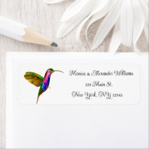 Hummingbird Nature Watercolor Return Address Label