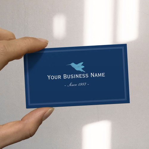 Simple Plain Blue Honeybird Business card
