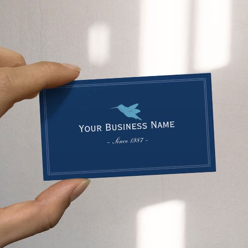 Customizable Simple Plain Blue Honeybird Business card